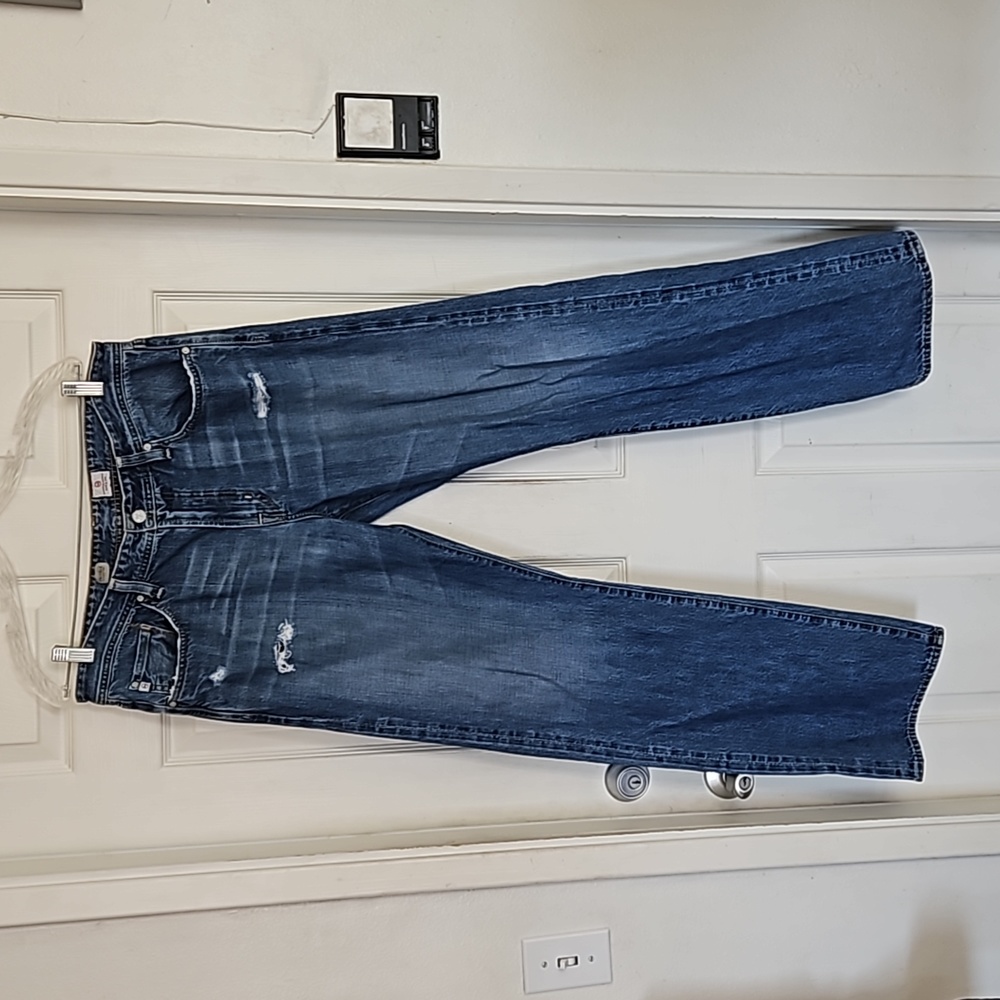 AG Adriano Goldschmied Mens 36 Jeans The Protege distressed Straight Leg Cotton